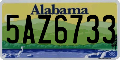AL license plate 5AZ6733