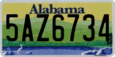 AL license plate 5AZ6734