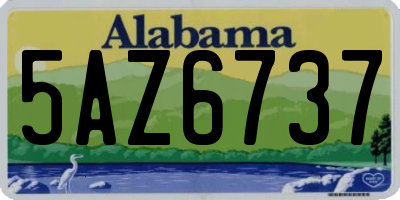 AL license plate 5AZ6737