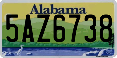 AL license plate 5AZ6738