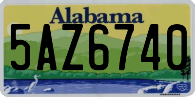 AL license plate 5AZ6740