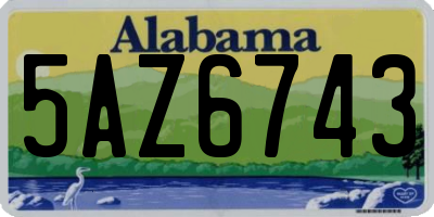 AL license plate 5AZ6743