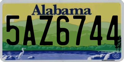 AL license plate 5AZ6744