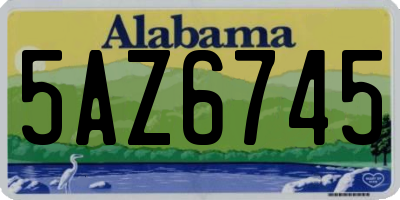 AL license plate 5AZ6745
