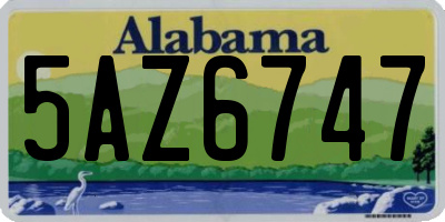 AL license plate 5AZ6747
