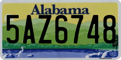 AL license plate 5AZ6748