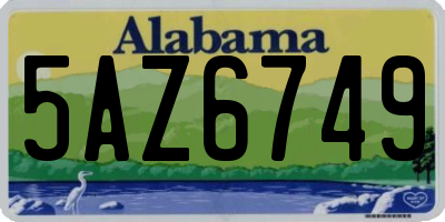 AL license plate 5AZ6749