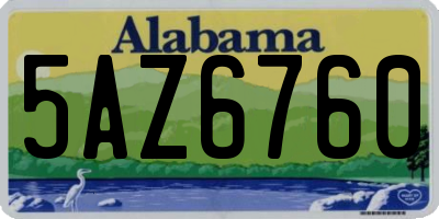 AL license plate 5AZ6760