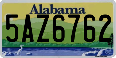 AL license plate 5AZ6762