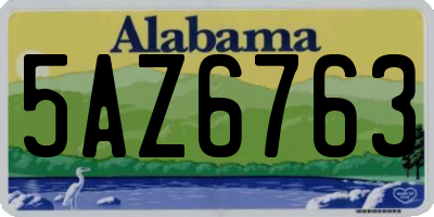 AL license plate 5AZ6763