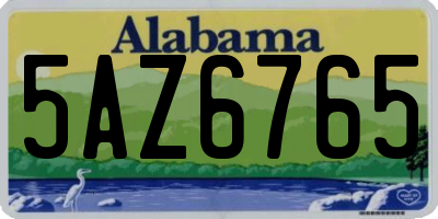 AL license plate 5AZ6765