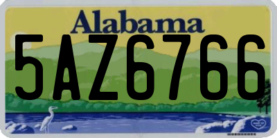 AL license plate 5AZ6766