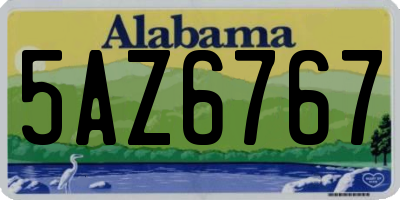 AL license plate 5AZ6767