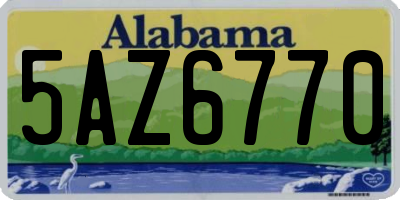 AL license plate 5AZ6770