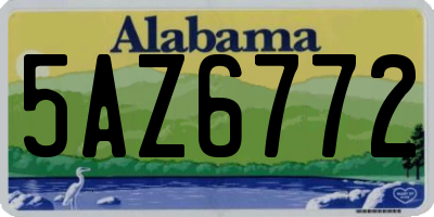 AL license plate 5AZ6772