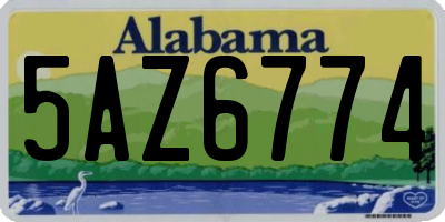 AL license plate 5AZ6774