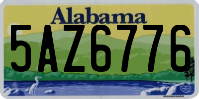 AL license plate 5AZ6776
