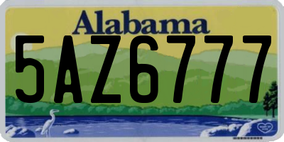 AL license plate 5AZ6777