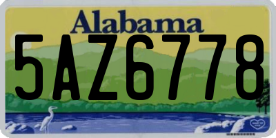 AL license plate 5AZ6778