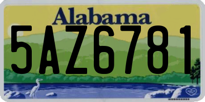 AL license plate 5AZ6781