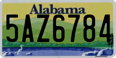 AL license plate 5AZ6784