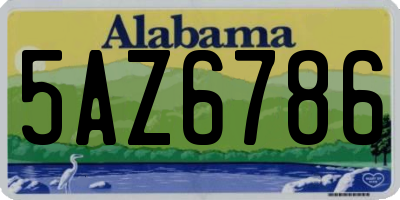 AL license plate 5AZ6786