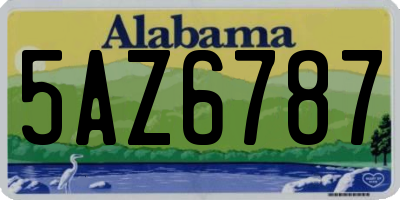 AL license plate 5AZ6787