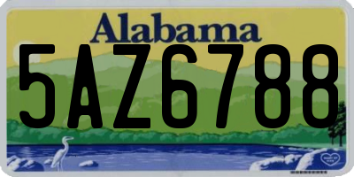 AL license plate 5AZ6788