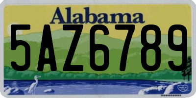 AL license plate 5AZ6789