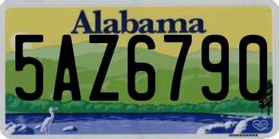 AL license plate 5AZ6790