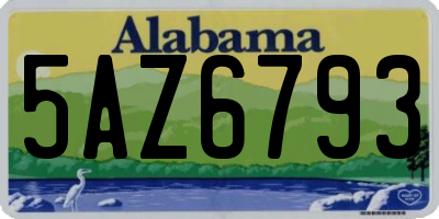 AL license plate 5AZ6793