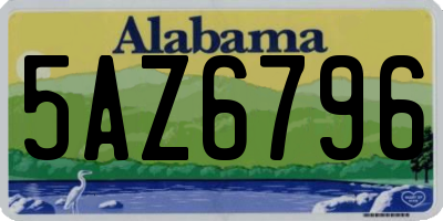 AL license plate 5AZ6796
