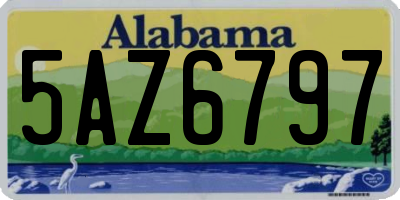 AL license plate 5AZ6797