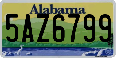 AL license plate 5AZ6799