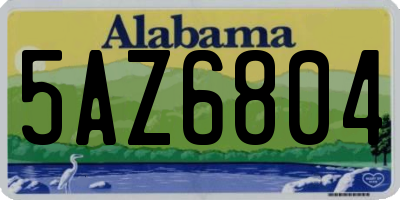 AL license plate 5AZ6804
