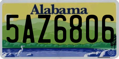 AL license plate 5AZ6806