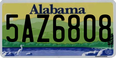 AL license plate 5AZ6808
