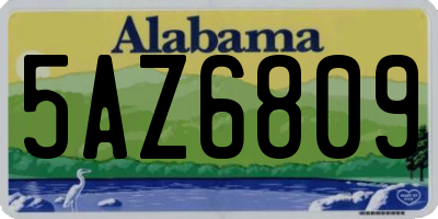 AL license plate 5AZ6809