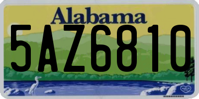 AL license plate 5AZ6810