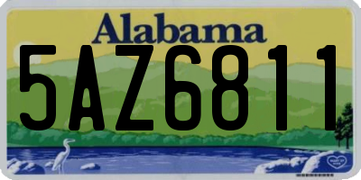 AL license plate 5AZ6811