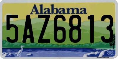 AL license plate 5AZ6813