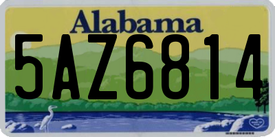 AL license plate 5AZ6814