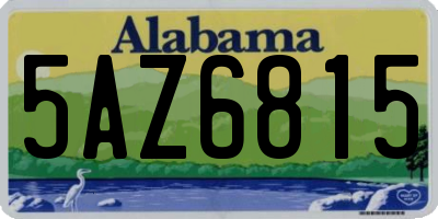 AL license plate 5AZ6815