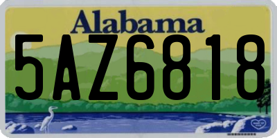 AL license plate 5AZ6818