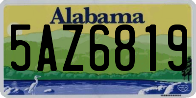 AL license plate 5AZ6819