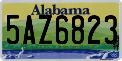 AL license plate 5AZ6823