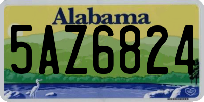 AL license plate 5AZ6824