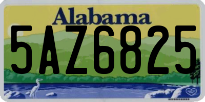 AL license plate 5AZ6825