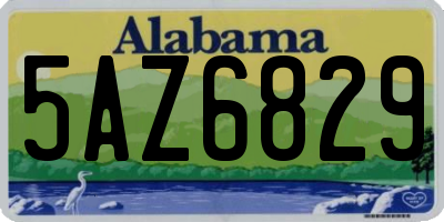 AL license plate 5AZ6829