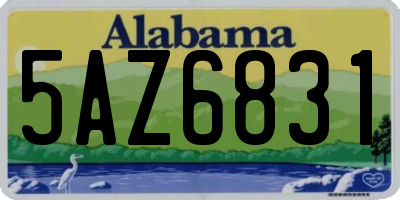 AL license plate 5AZ6831
